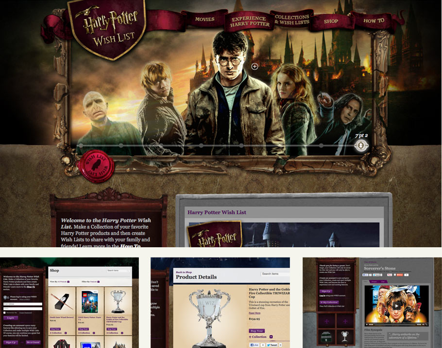 Harry Potter Wish List website